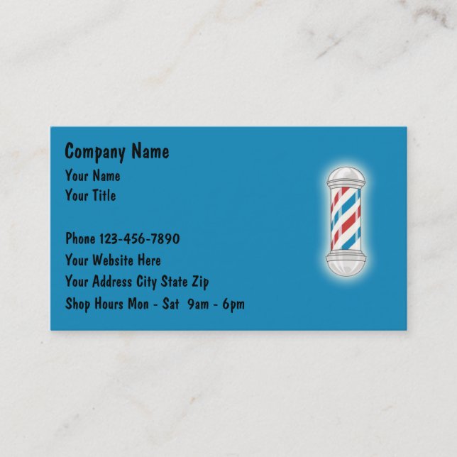 Barber Business Cards (Front)