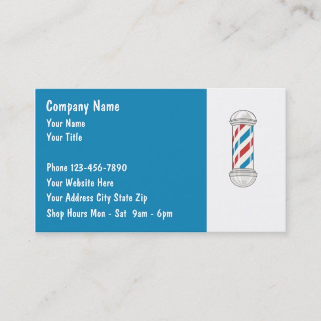 Barber Business Cards (Front)