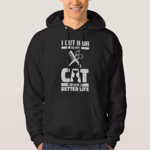 Barber Cat Coiffeur Haircut Beard - Hairstyle Barb Hoodie