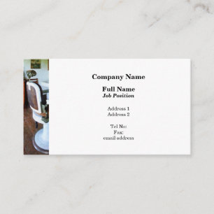 Barber Chair and Cash Register - Platinum Finish Enclosure Card