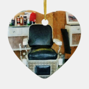 Barber Chair Front View Ceramic Tree Decoration