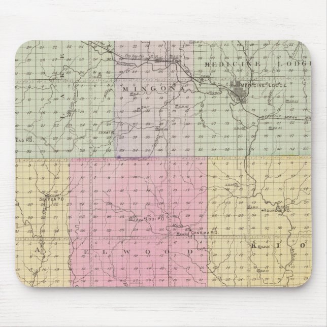 Barber County and Hazelton, Kansas Mouse Pad (Front)