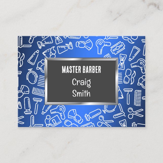 Barber Custom QR Business Card (Front)