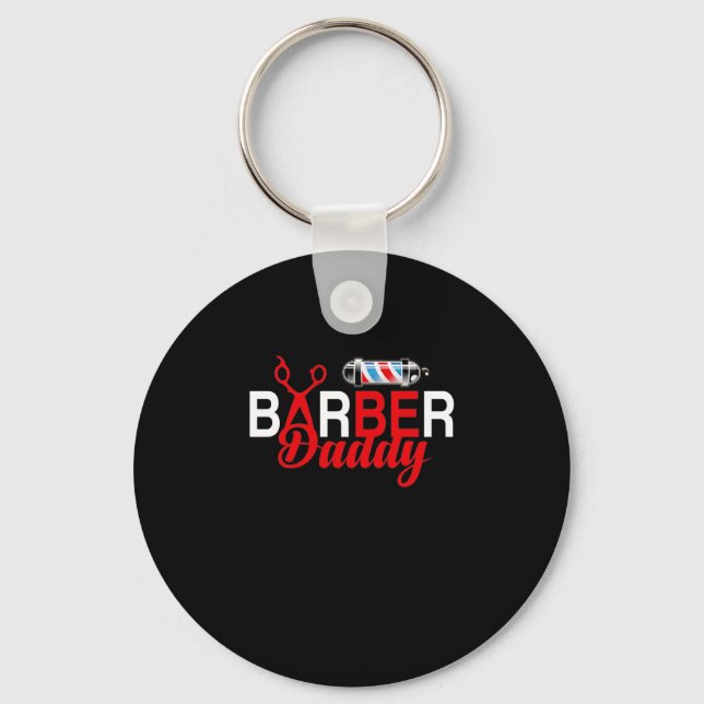 Barber Daddy Key Ring (Front)