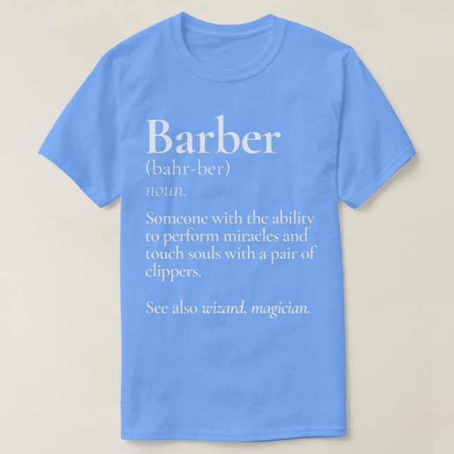 Barber Definition Classic TShirt (Design Front)