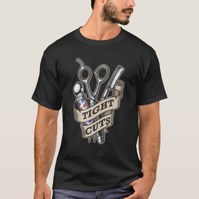 Barber Design Mens Hairdresser Hairstylist Barber  T-Shirt (Front)
