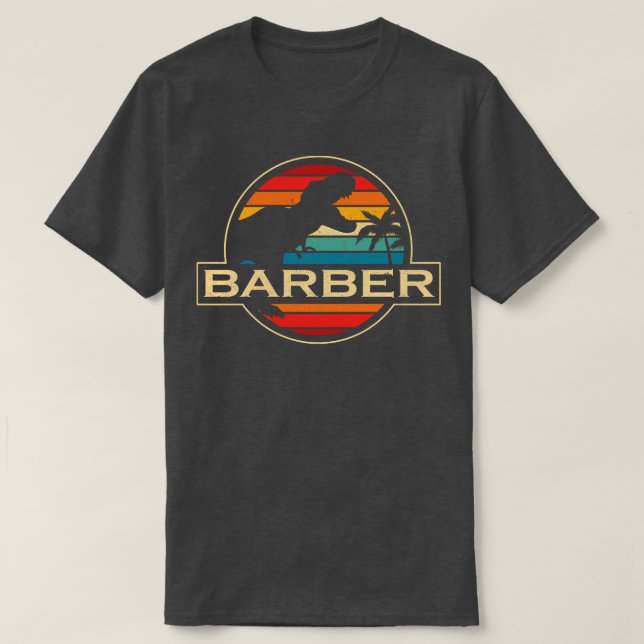 Barber Dinosaur T-Shirt (Design Front)