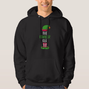 Barber Elf Family Matching Group Christmas Pajama  Hoodie