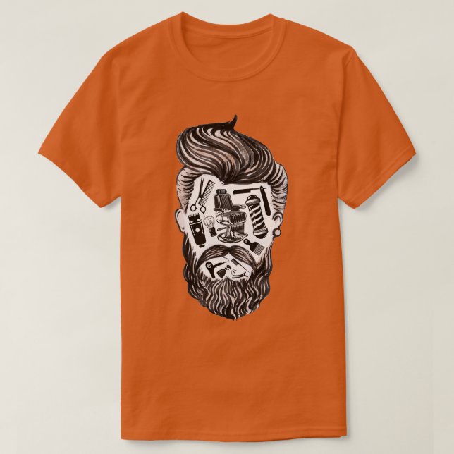 Barber Face Barber Life T-Shirt (Design Front)