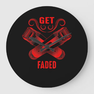Barber | Get Faded Cool Master Barber Hairer Fade Large Clock