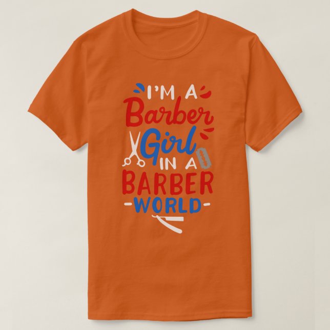 Barber Girl T-Shirt (Design Front)