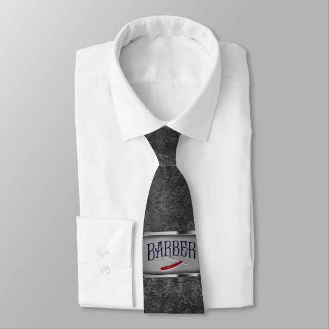 Barber Grey Tie (Tied)