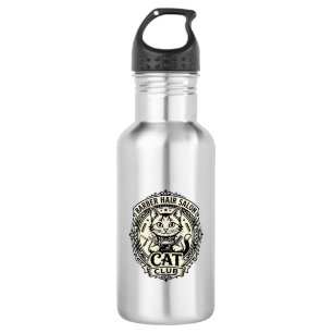 Barber Hair Salon Cat Funny Cat Graphic - Barber H 532 Ml Water Bottle