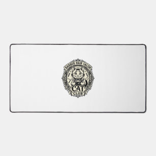 Barber Hair Salon Cat Funny Cat Graphic - Barber H Desk Mat