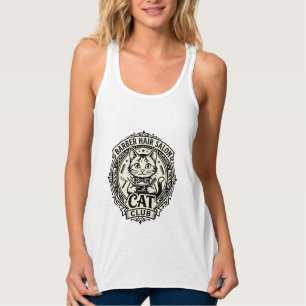 Barber Hair Salon Cat Funny Cat Graphic - Barber H Singlet