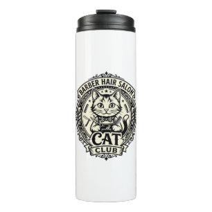 Barber Hair Salon Cat Funny Cat Graphic - Barber H Thermal Tumbler