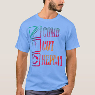 Barber Hairdresser Love And Moustache Haircut Love T-Shirt