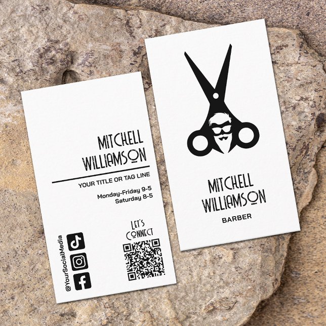 Barber Hairdresser Salon Business Card (Creator Uploaded)