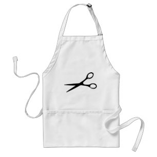 barber hairdresser scissors black standard apron