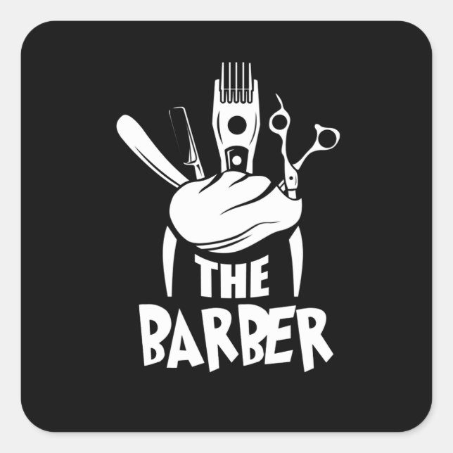 Barber Hairstylist Hairdresser Square Sticker (Front)