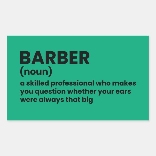 Barber Humour Definition Sticker (Front)