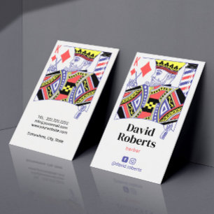 Barber King of Diamonds Hair Hairdresser #2 Business Card