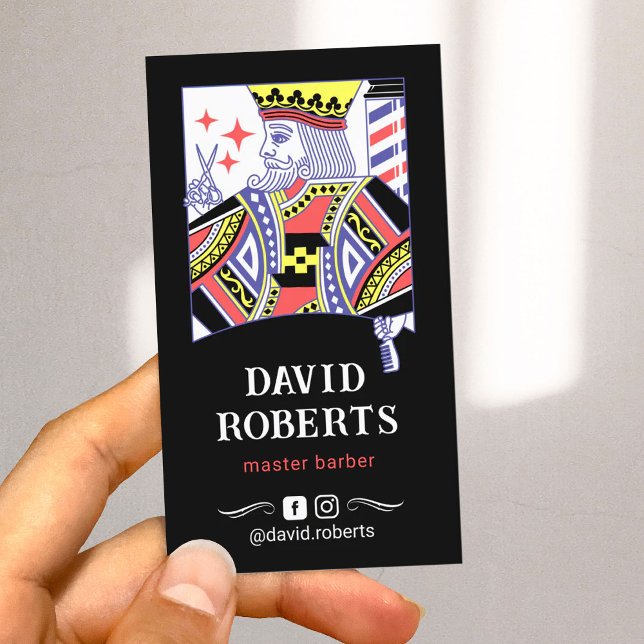Barber King Playing Card Style Black Hair Stylist (Creator Uploaded)