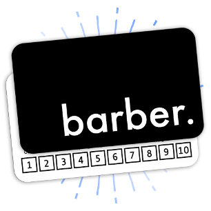 barber. loyalty punch card