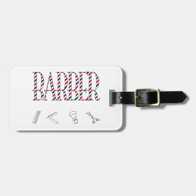 Barber Luggage Tag (Front Horizontal)