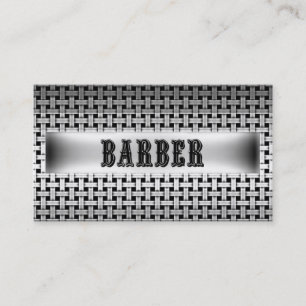 Barber Metal Look Business Card