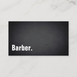Barber Modern Minimalist Blackboard Professional Business Card