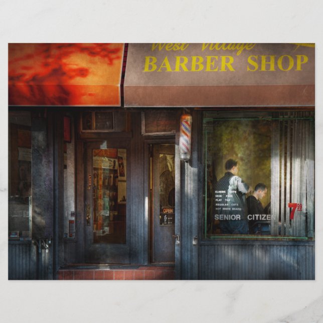 Barber - NY - West Village Barber Shop Flyer (Front)
