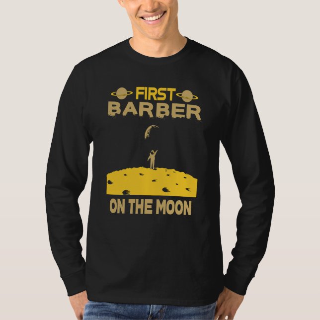 Barber On The Moon T-Shirt (Front)