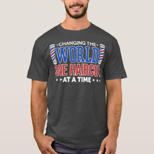 Barber One Haircut At A Time Hairstylist Funny Gif T-Shirt