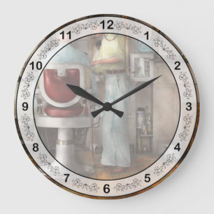 Barber - Our family barber 1935 Large Clock