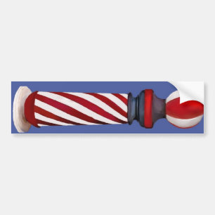 Barber Pole Bumper Sticker