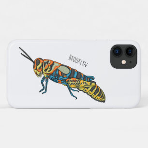 Barber pole grasshopper cartoon illustration  Case-Mate iPhone case