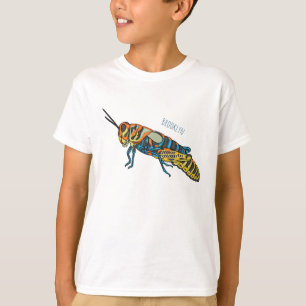 Barber pole grasshopper cartoon illustration T-Shirt