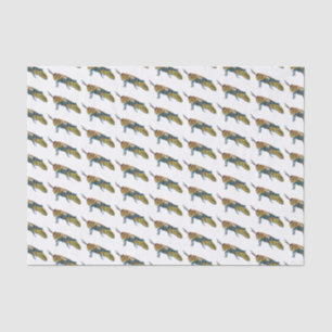 Barber pole grasshopper cartoon illustration tissue paper