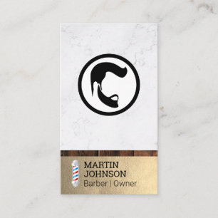 Barber Pole Hair Specialist Business Card
