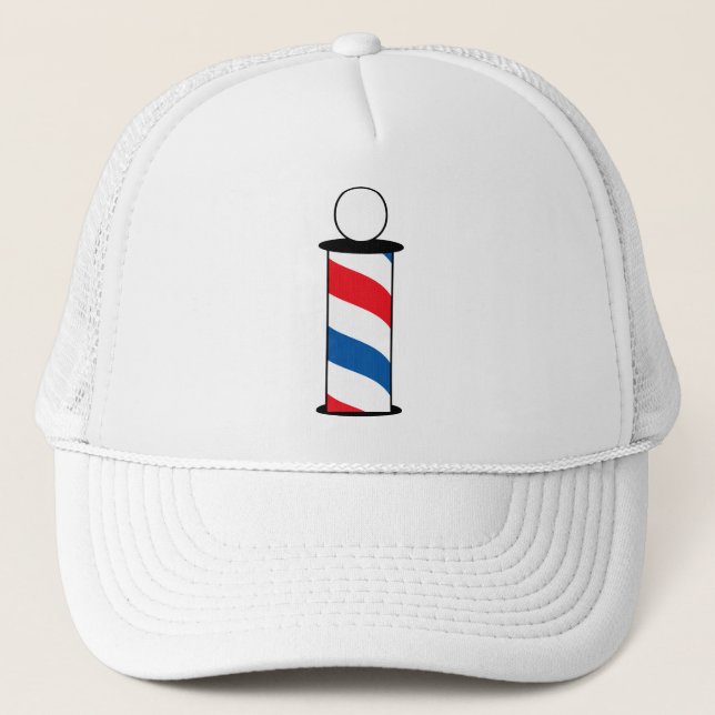 Barber Pole Trucker Hat (Front)