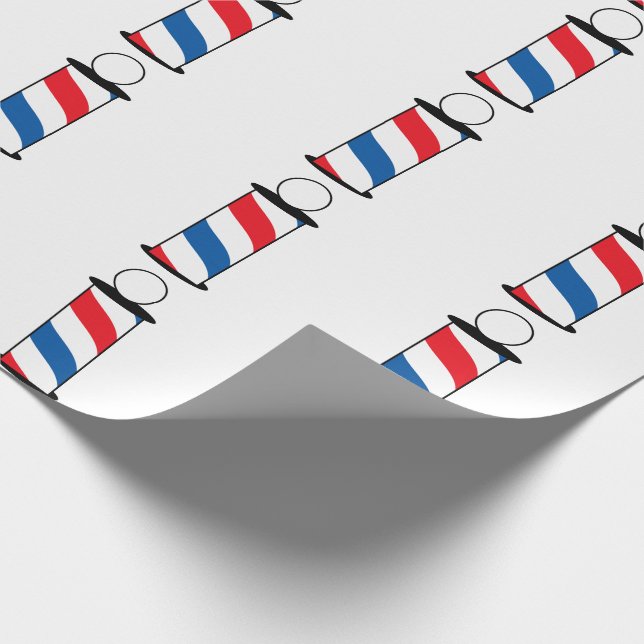 Barber Pole Wrapping Paper (Corner)