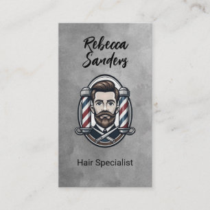 Barber Poles Hair Stylist Business Card