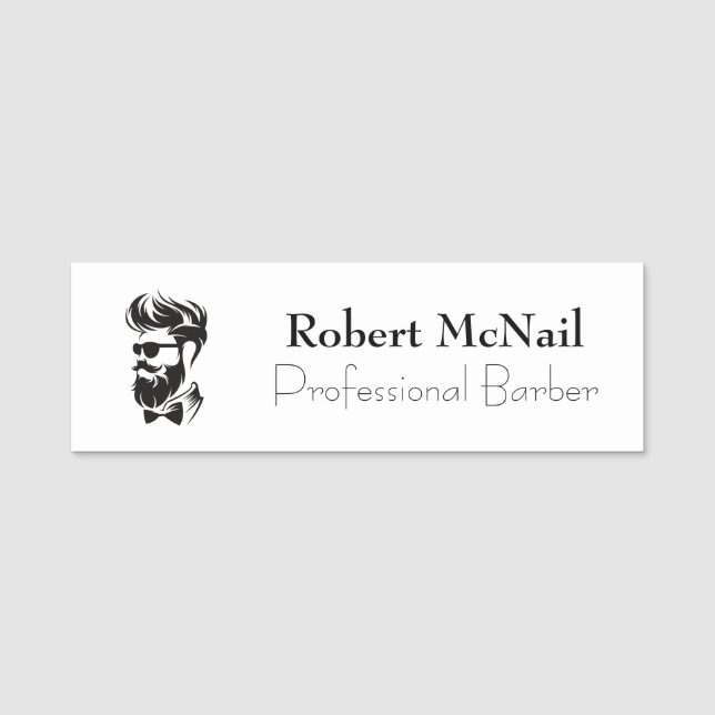 Barber Professional Stylist Name Tag (Front)
