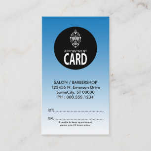 barber punk skull appointment card