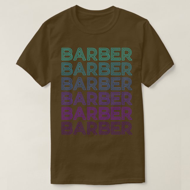 Barber Retro T-Shirt (Design Front)