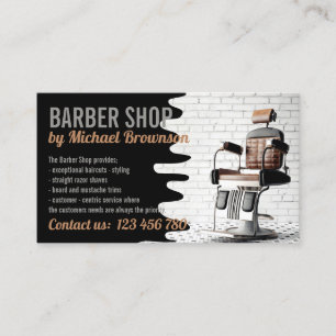 Barber Salon Retro Vintage Style Decor Business Card