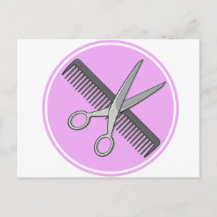 Barber Scissor and Comb Postcard