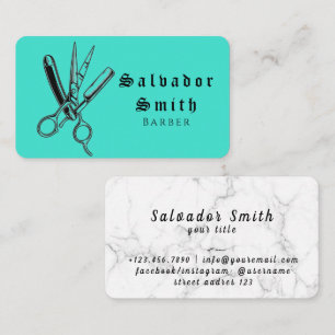 Barber Scissors Art Salon Hairdresser Business Card