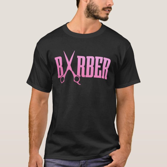 Barber Scissors Hairstylist Hairdresser Coiffeur T-Shirt (Front)